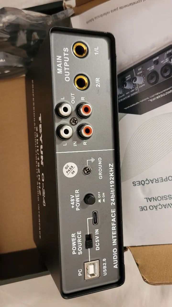 Interface áudio 24bit 192khz teyun