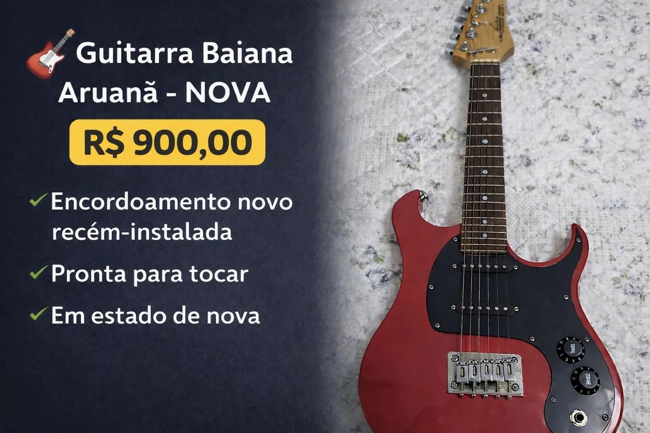 Guitarra Baiana Aruanã - Estado de Nova + encordoamento novo
