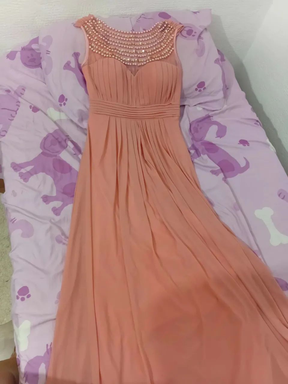 Vestido rosa com pedraria - Foto 2