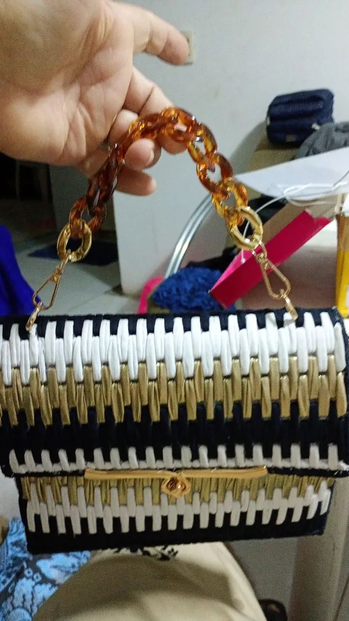 Bolsas de crochê em tela chemilli - Foto 2