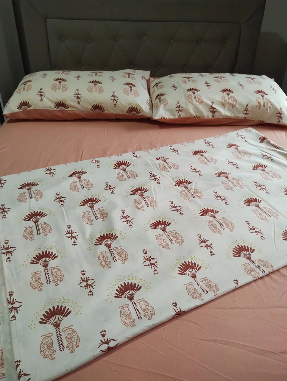 Jogo de lençol de cama casal 4 peças 