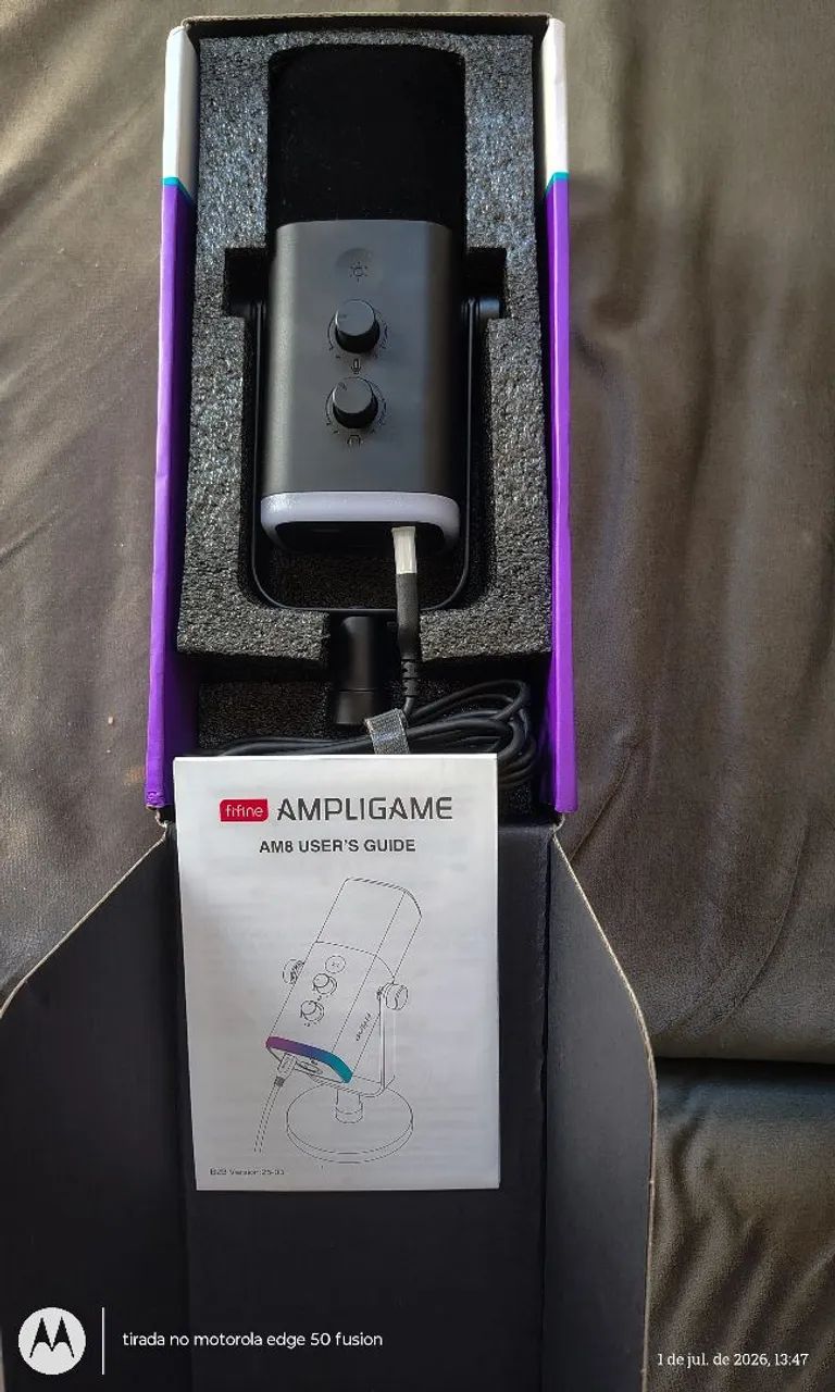 Fifine AM8 Ampligame ZERADO - Microfone Dinâmico c/ RGB - Foto 4