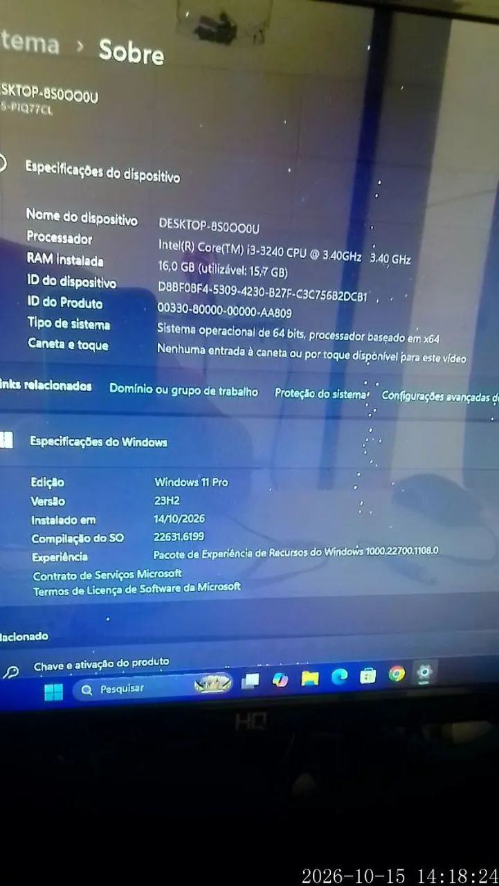 Só a CPU core i3 16 gigas de memória DDR3 3°geração - Foto 2