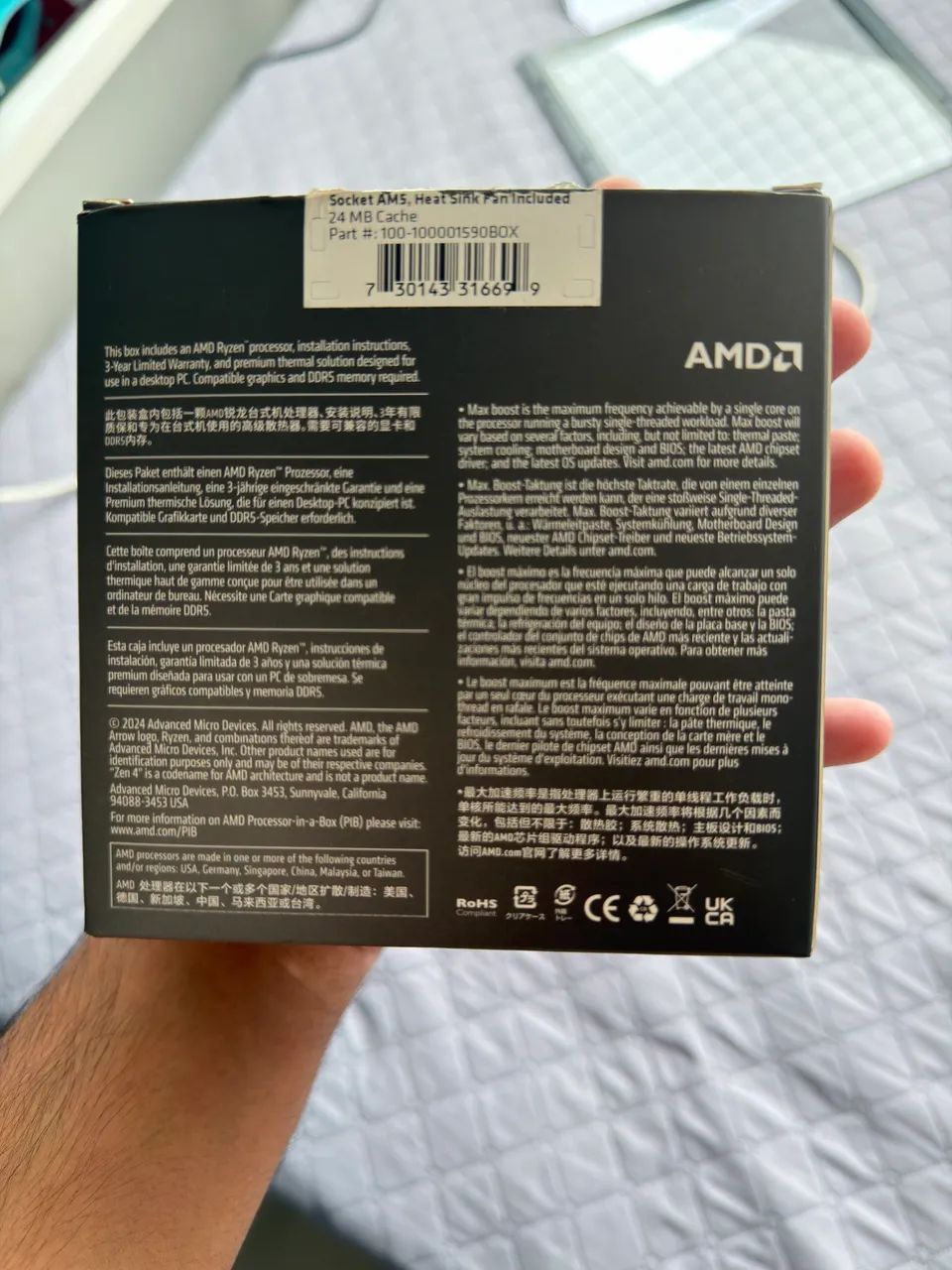 Processador Ryzen 7 8700F DDR5 AM5 5.0Ghz - Foto 3