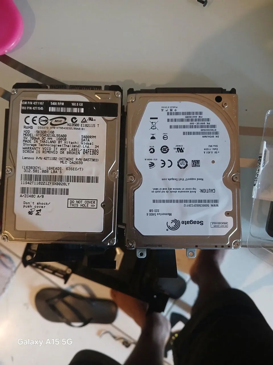 Memória RAM E HD de notebook 