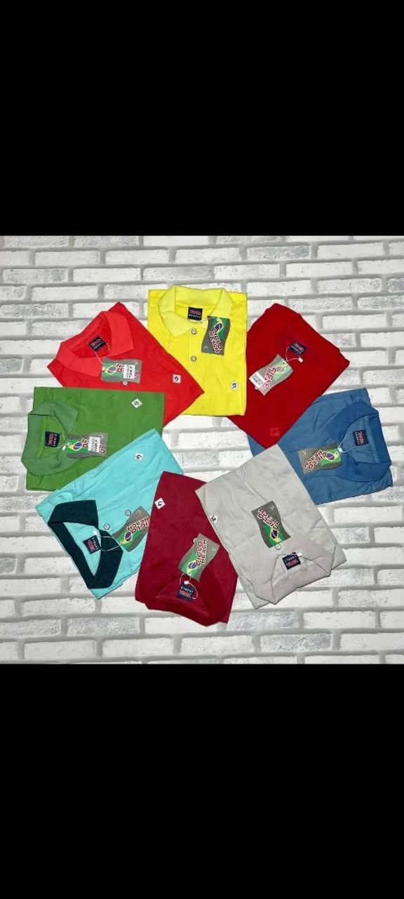 camisas gola polo infantil