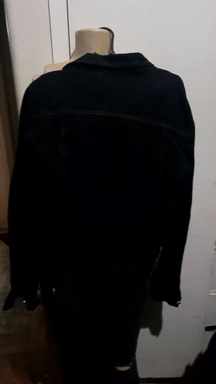 Jaqueta brim preto M - Foto 4