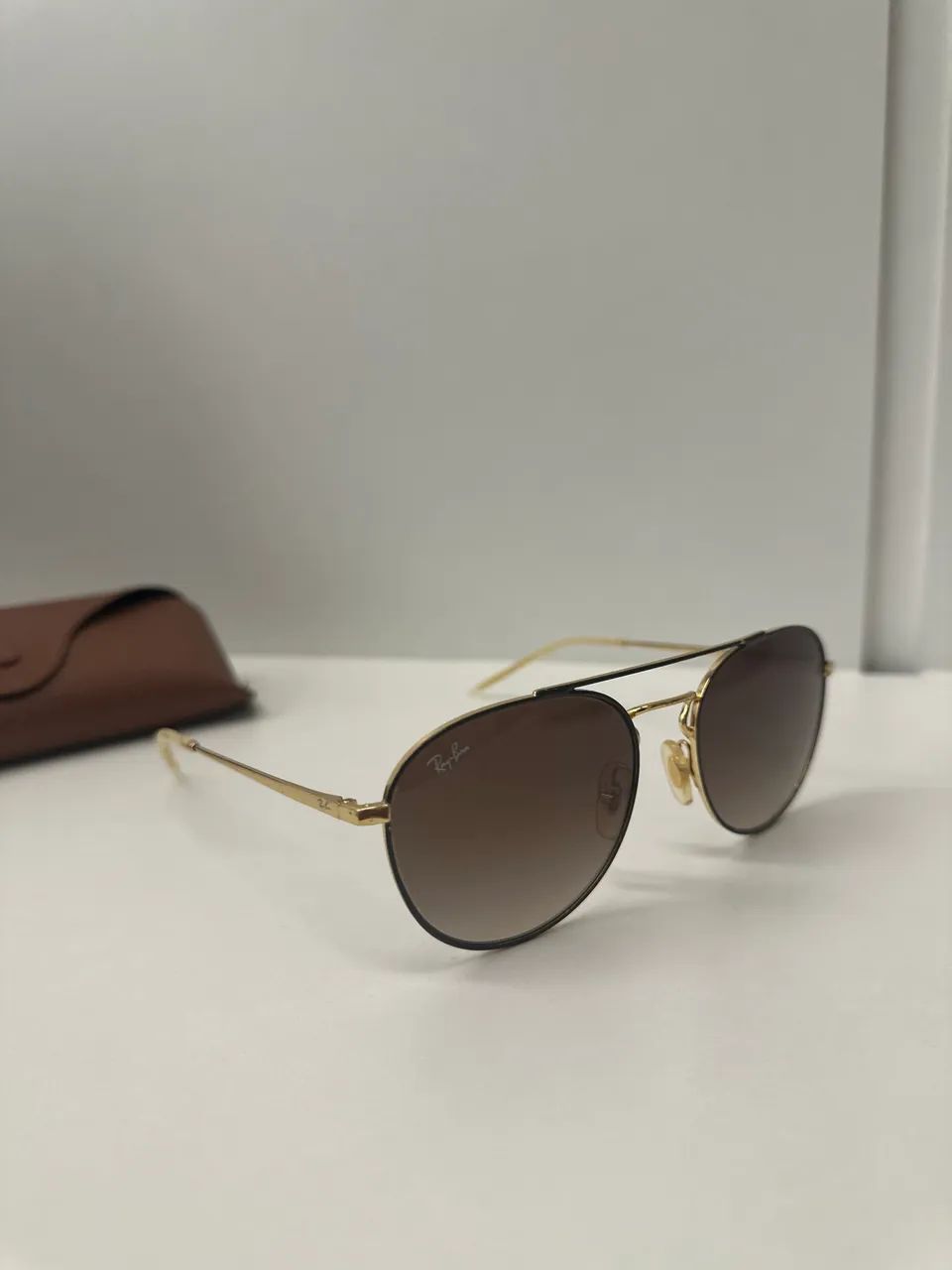 Óculos de sol Ray-ban Dourado e Marrom - Foto 3