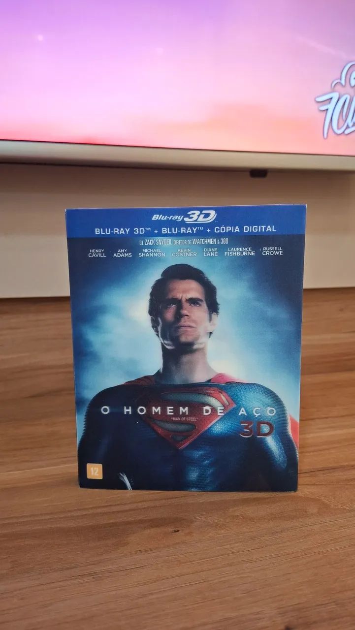 RARO! O Homem de Aço Blu-ray + 3D Original | Superman | Colecionador - Foto 2