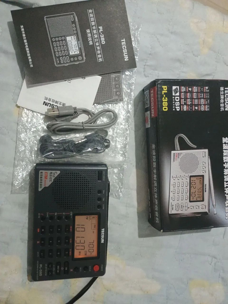 Rádio TECSUN PL 380 receptor multibanda 