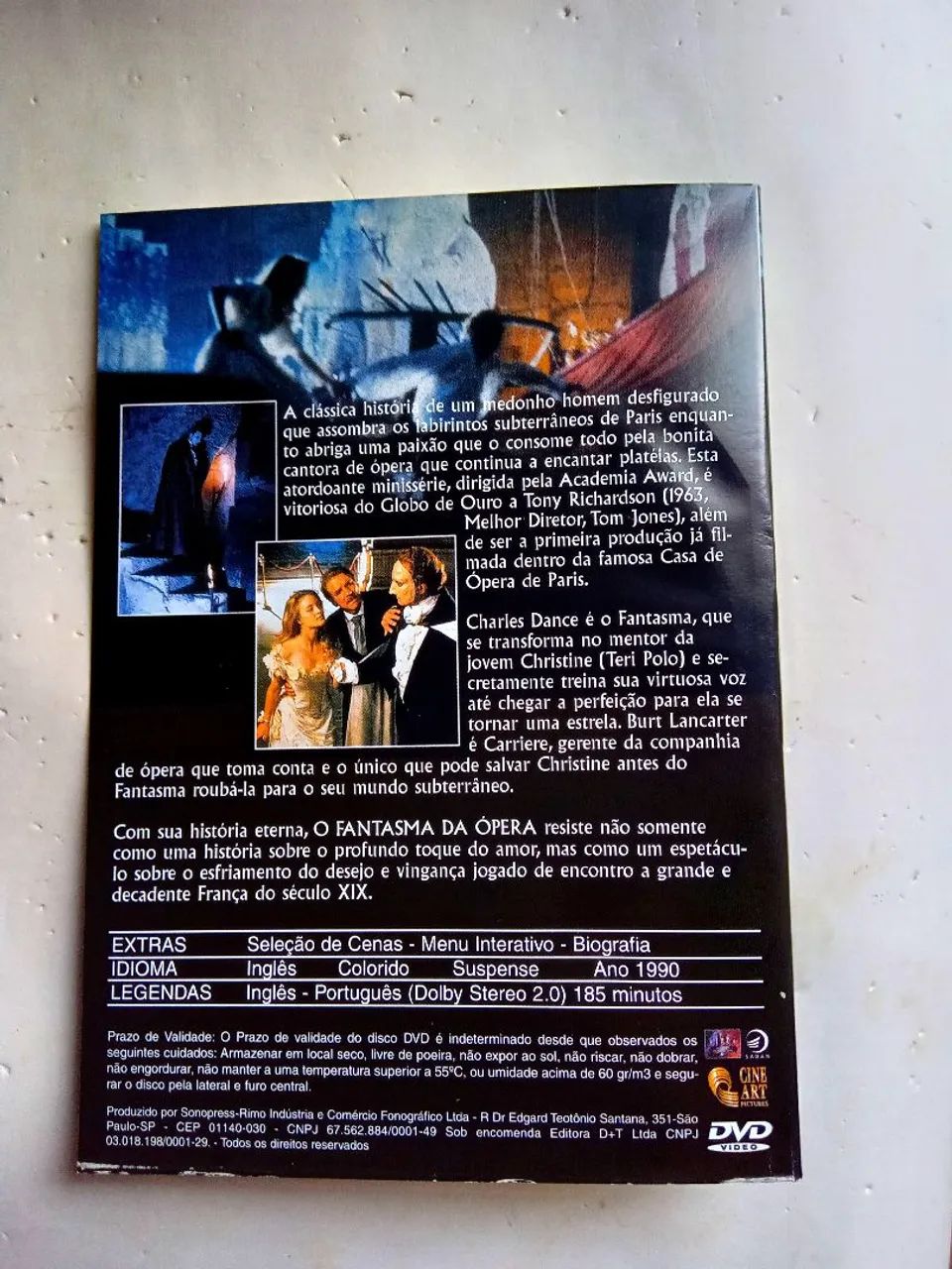 O Fantasma da Opera burt lascarter dvd filme terror clássico  - Foto 2