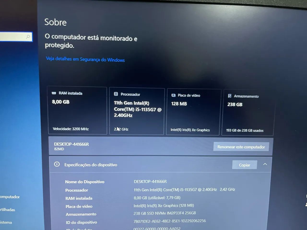 Notebook lenovo core i5 11ºgeração - Foto 2