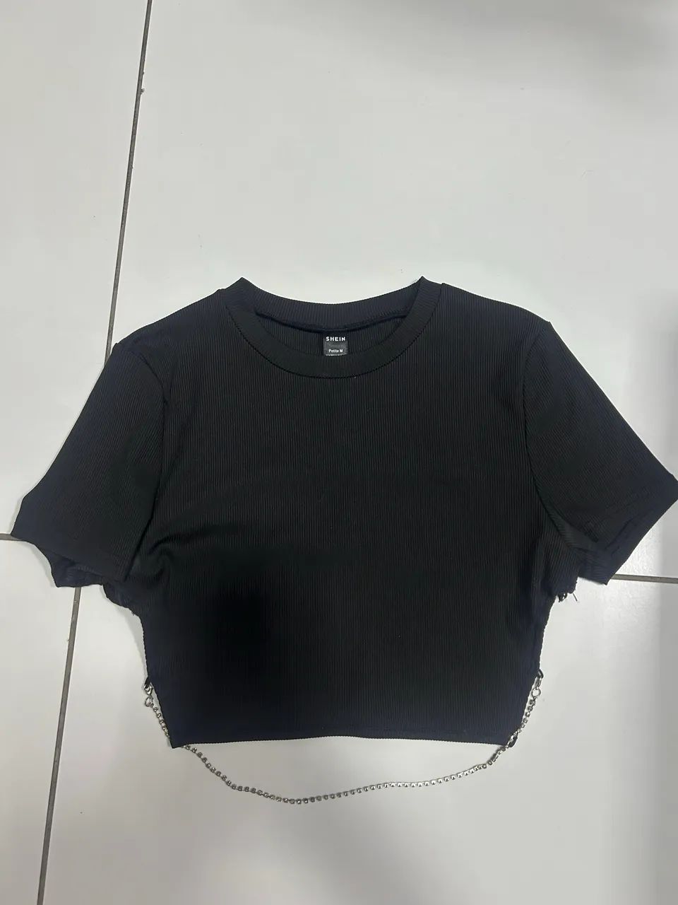 CROPPED SHEIN COSTA ABERTA COM BRILHO