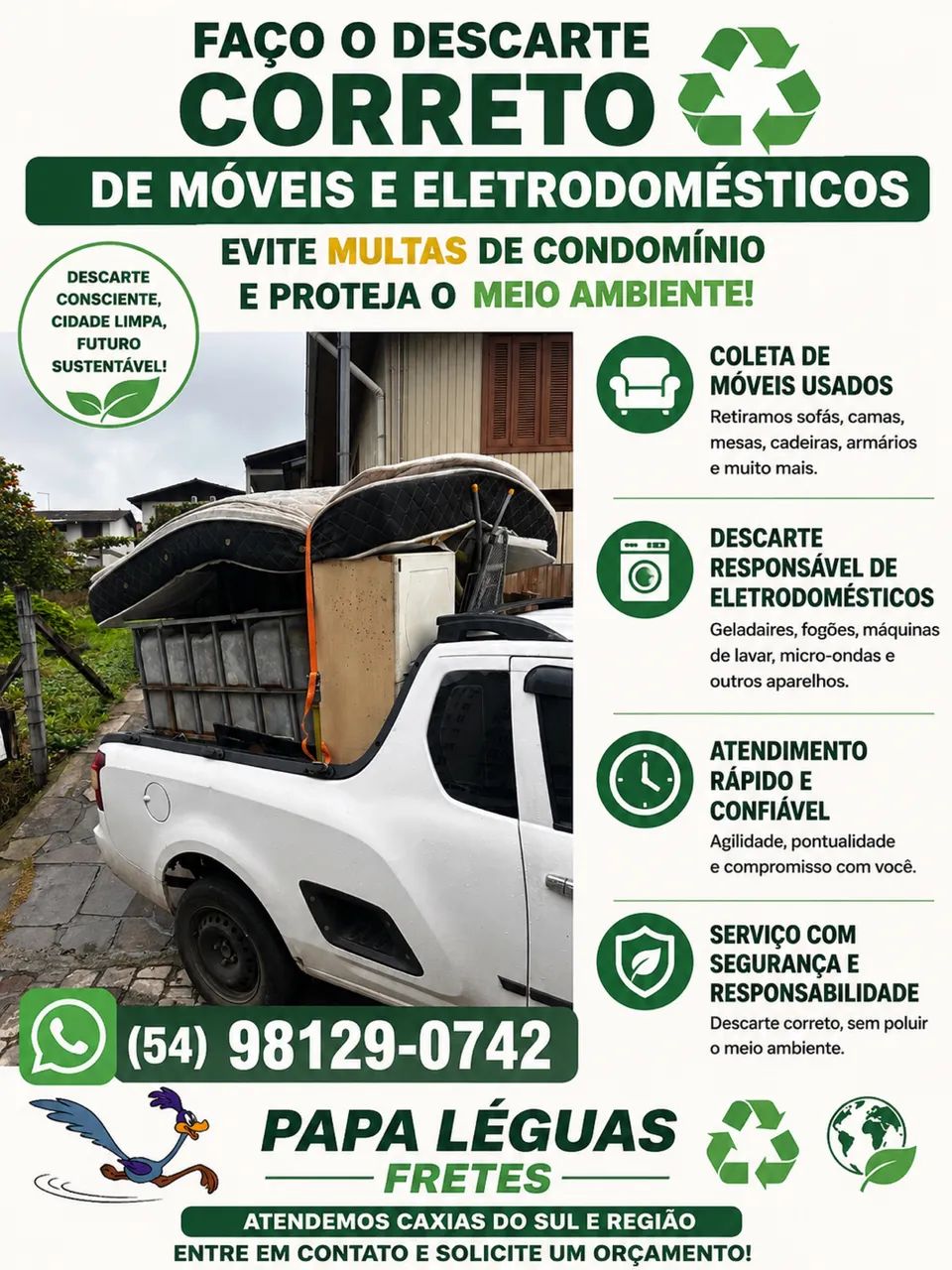 Descartes de móveis e eletrodomésticos 