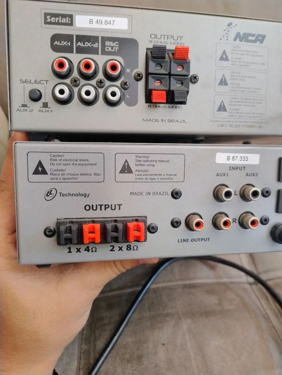 Dois Amplificadores NCA e um par de caixas CSR - Foto 2