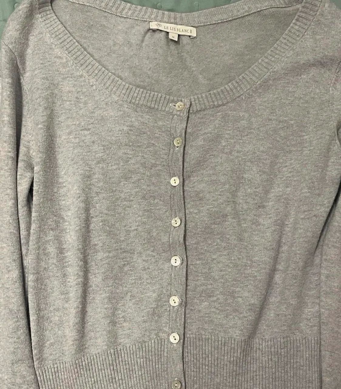 cardigan le lis blanc cinza M - Foto 4