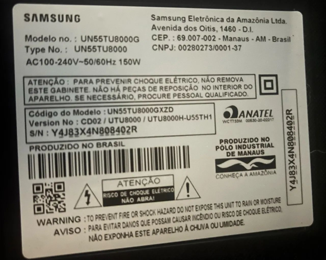 Vendo Tv Samsung 55 polegadas queimada  - Foto 2