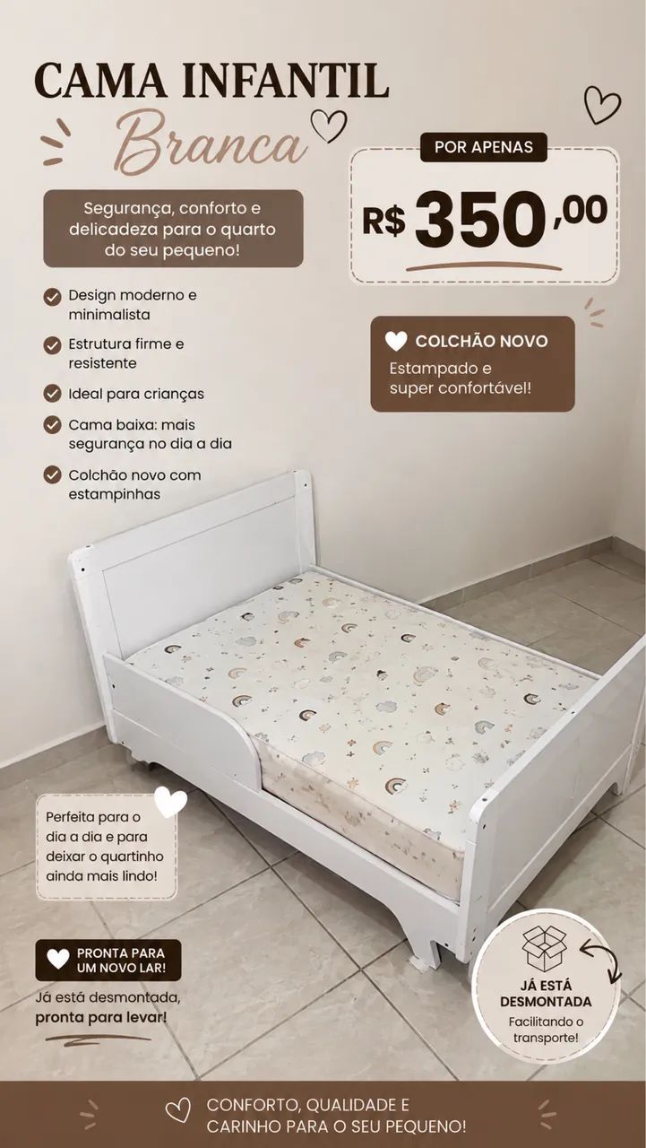 Cama infantil seminova  - Foto 2