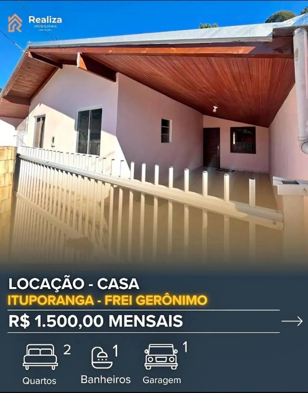 Casa em ituporanga ,  2 quartos