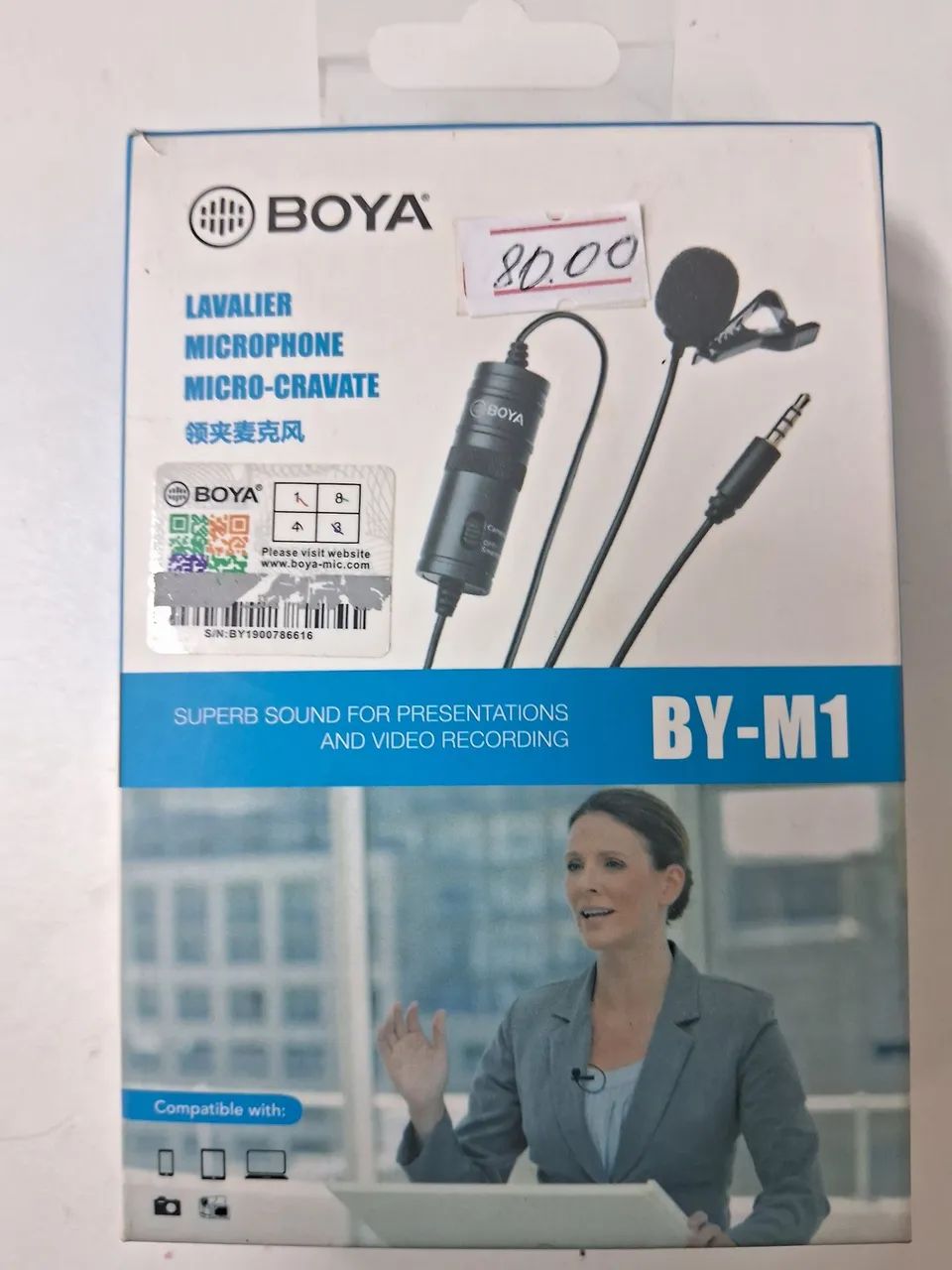 Microfone de Lapela Boya BY-M1 profissional 
