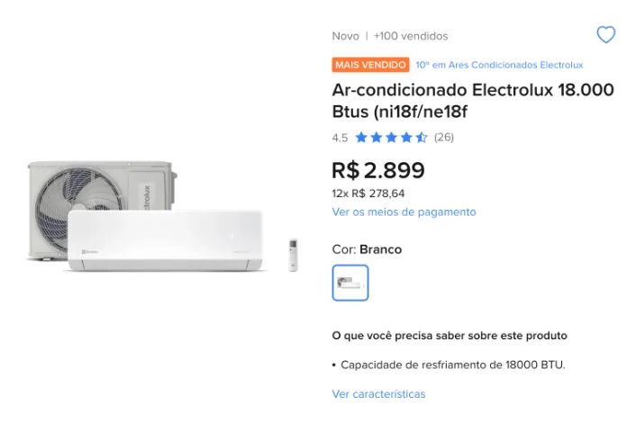 Ar condicionado Eletrolux 18 MIL BTUS  - Foto 3