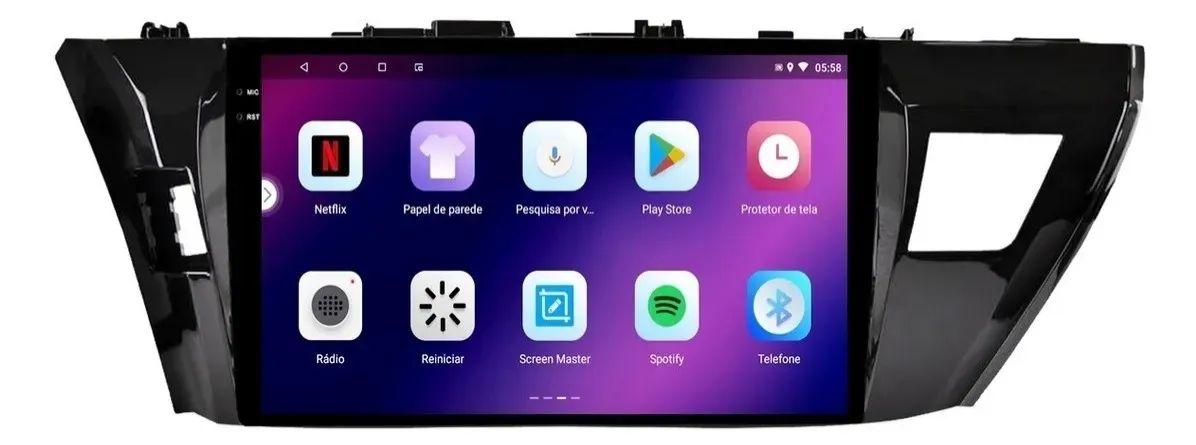 Central Multimidia Octacore Aikon Próton 9 Pol. 4Gb c/ Carplay e A