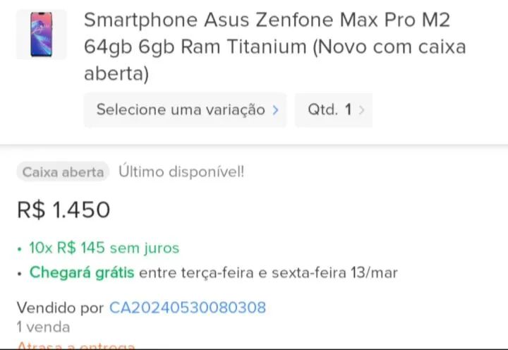 Smartphone Asus Zenfone Max Pro m2 64gb e 6gb de ram - Foto 3