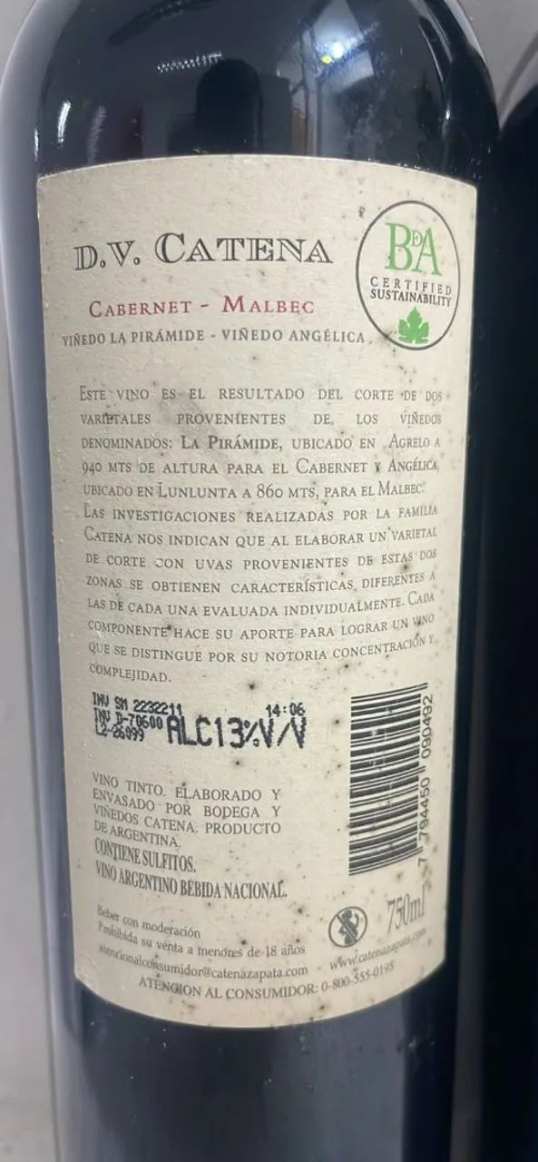 Vinho Dv Catena Tinto Argentino Cabernet Malbec - Foto 4