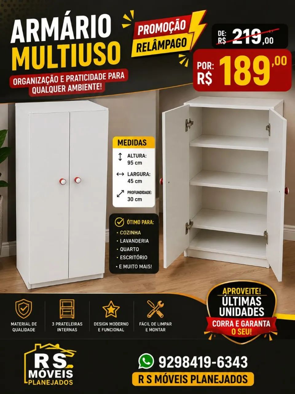 Armário Multiuso em MDF  - Foto 4