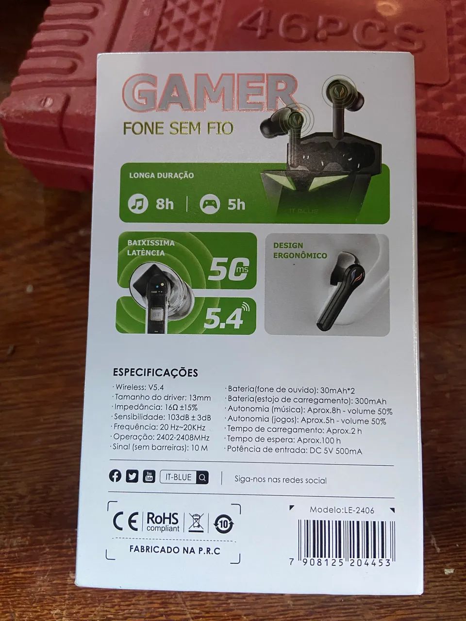 FONE DE OUVIDO BLUETOOTH 
