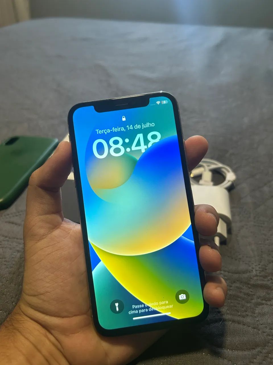 iPhone X 256GB バッテリー100% iPhone X 256GB Branco | Bateria 100% | Caixa e Acessórios | Leia a