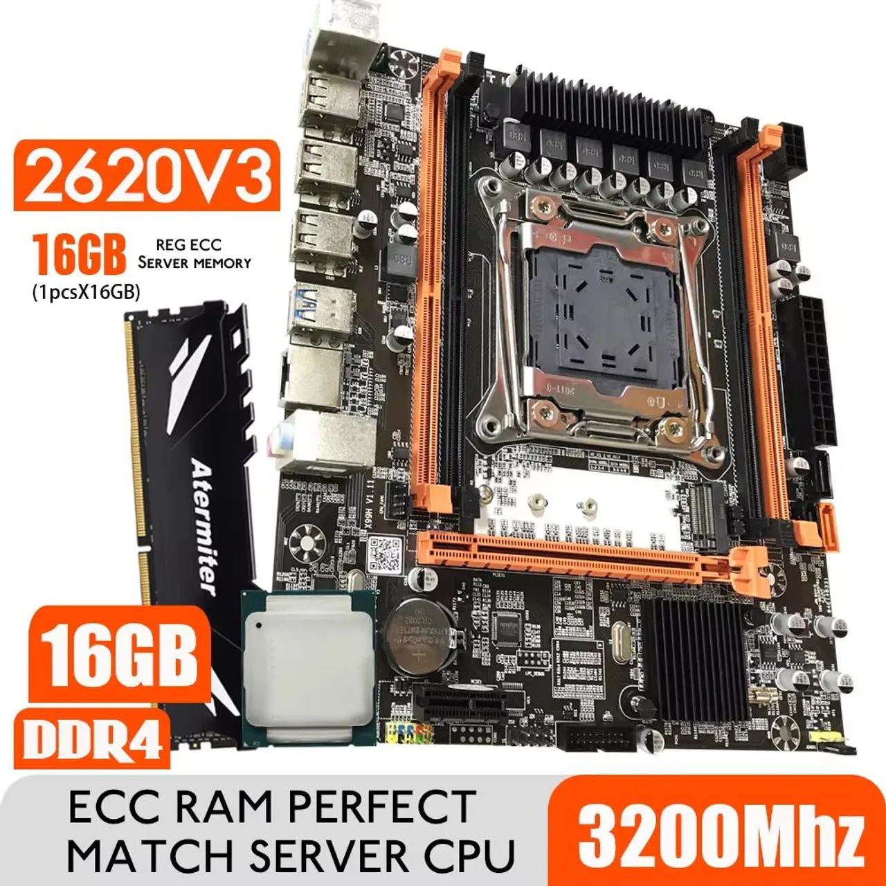 Placa mãe conjunto X99H ED4 2620V3 3200 - Foto 2