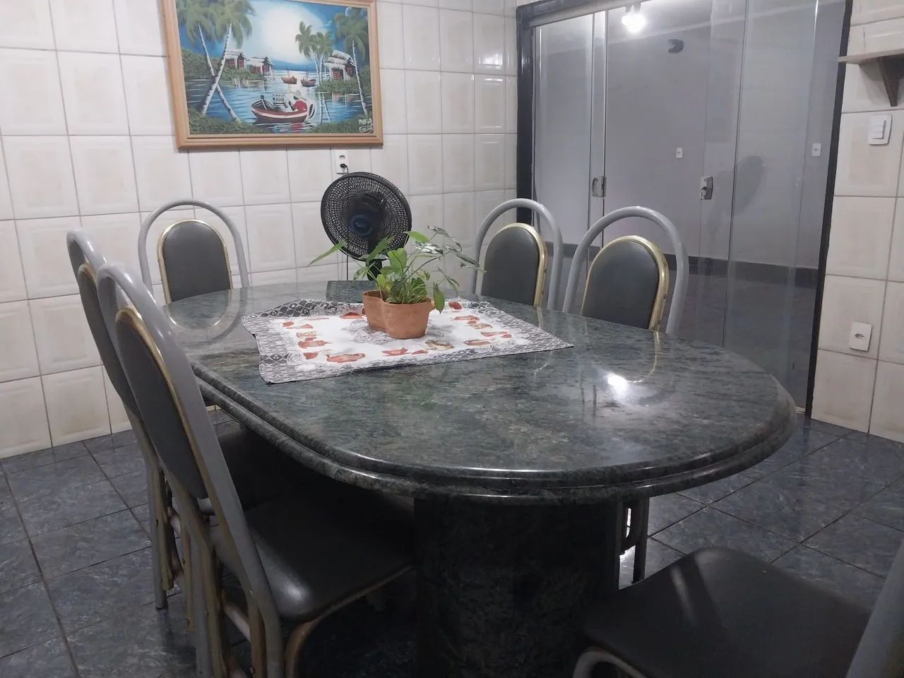 Mesa de granito com 6 cadeiras - Foto 4