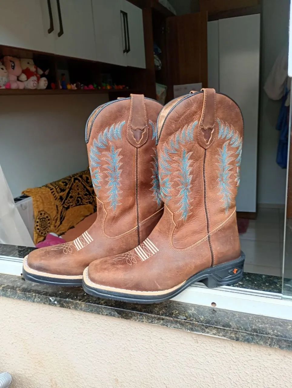 Bota texana john country 100% couro - Foto 2