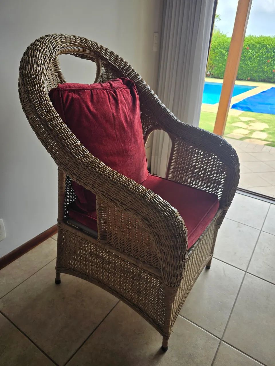 Poltrona Trançada com Almofadas - NOVA - Foto 5