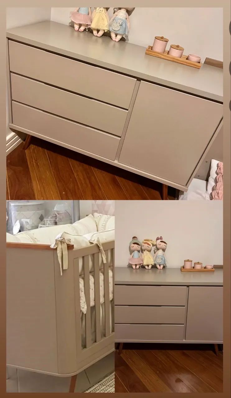 Berço e cômoda infantil 