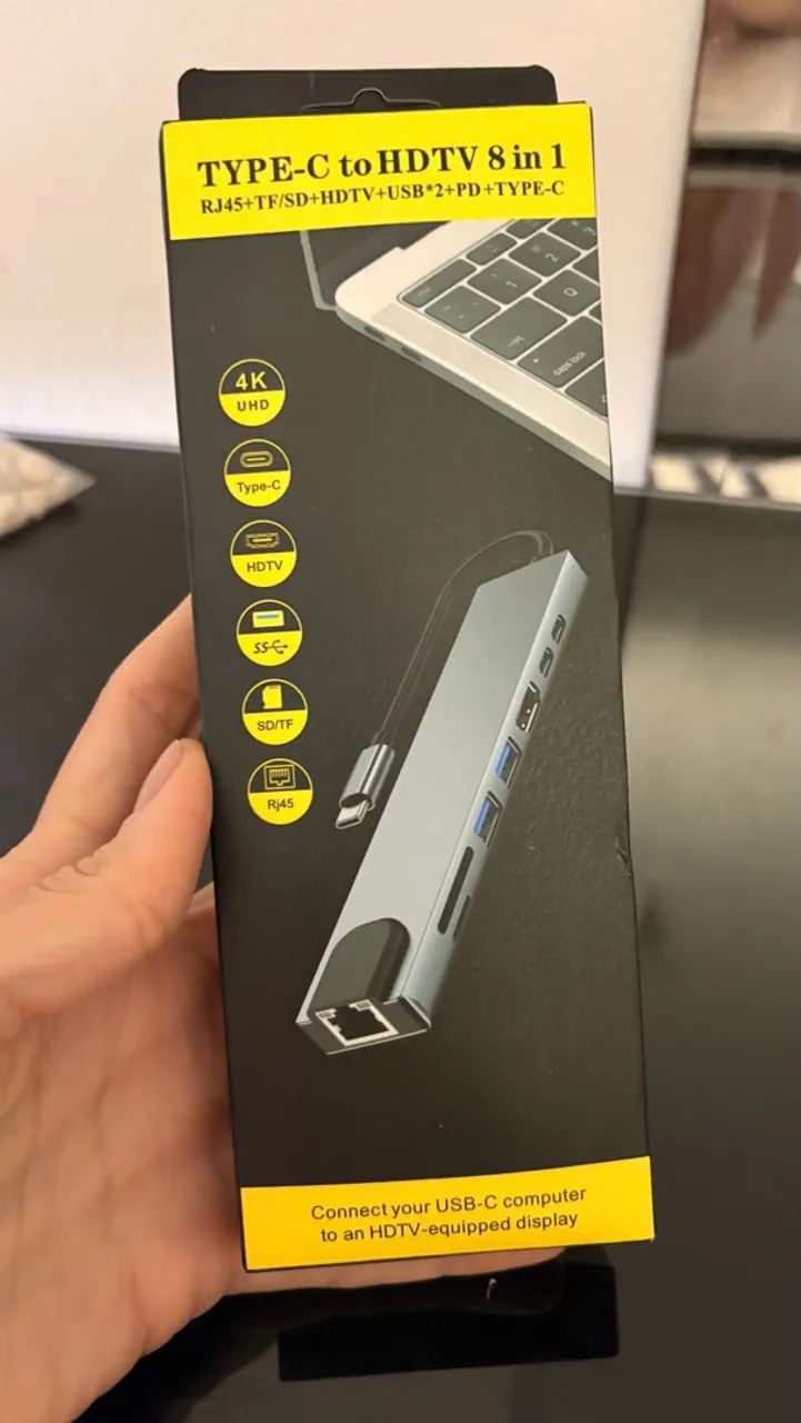 Adaptador 8  em 1 4k
