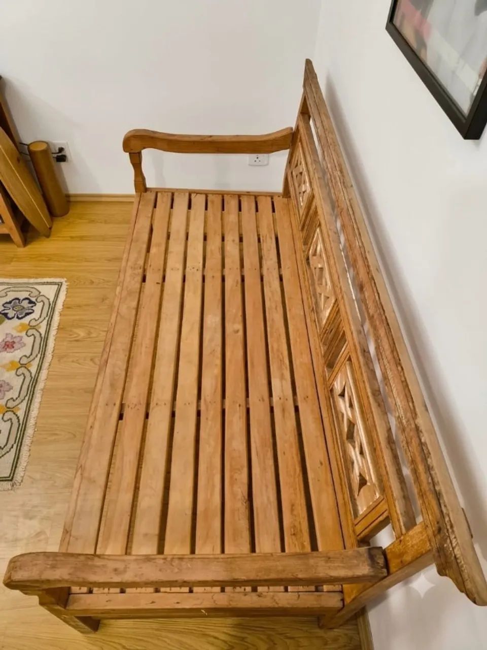 Banco / Chaise de Madeira Maciça de Demolição - Peroba Rosa - Foto 4