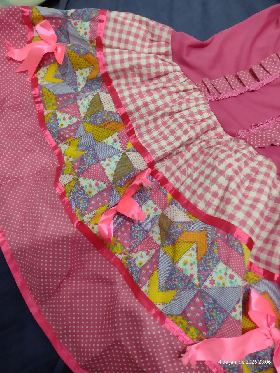 Vestido de Quadrilha feminino com chapéu de arco  - Foto 5