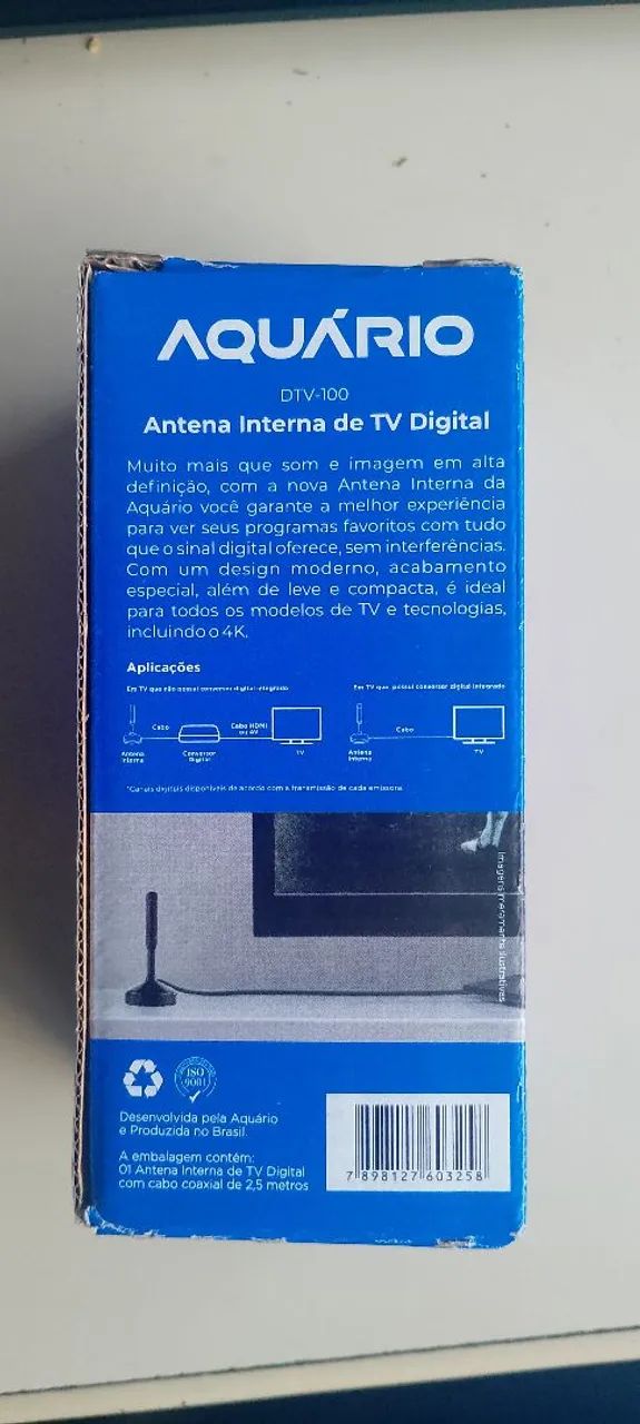 ANTENA INTERNA DE TV DIGITAL AQUÁRIO DTV-100 ? MAIS QUALIDADE NA SUA TV! - Foto 5