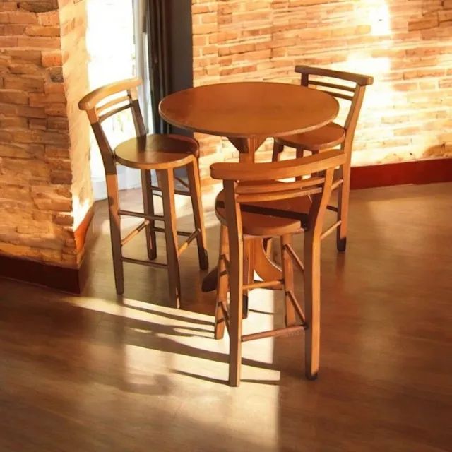 Mesa Bistrô redonda alta, com 3 banquetas. - Foto 3