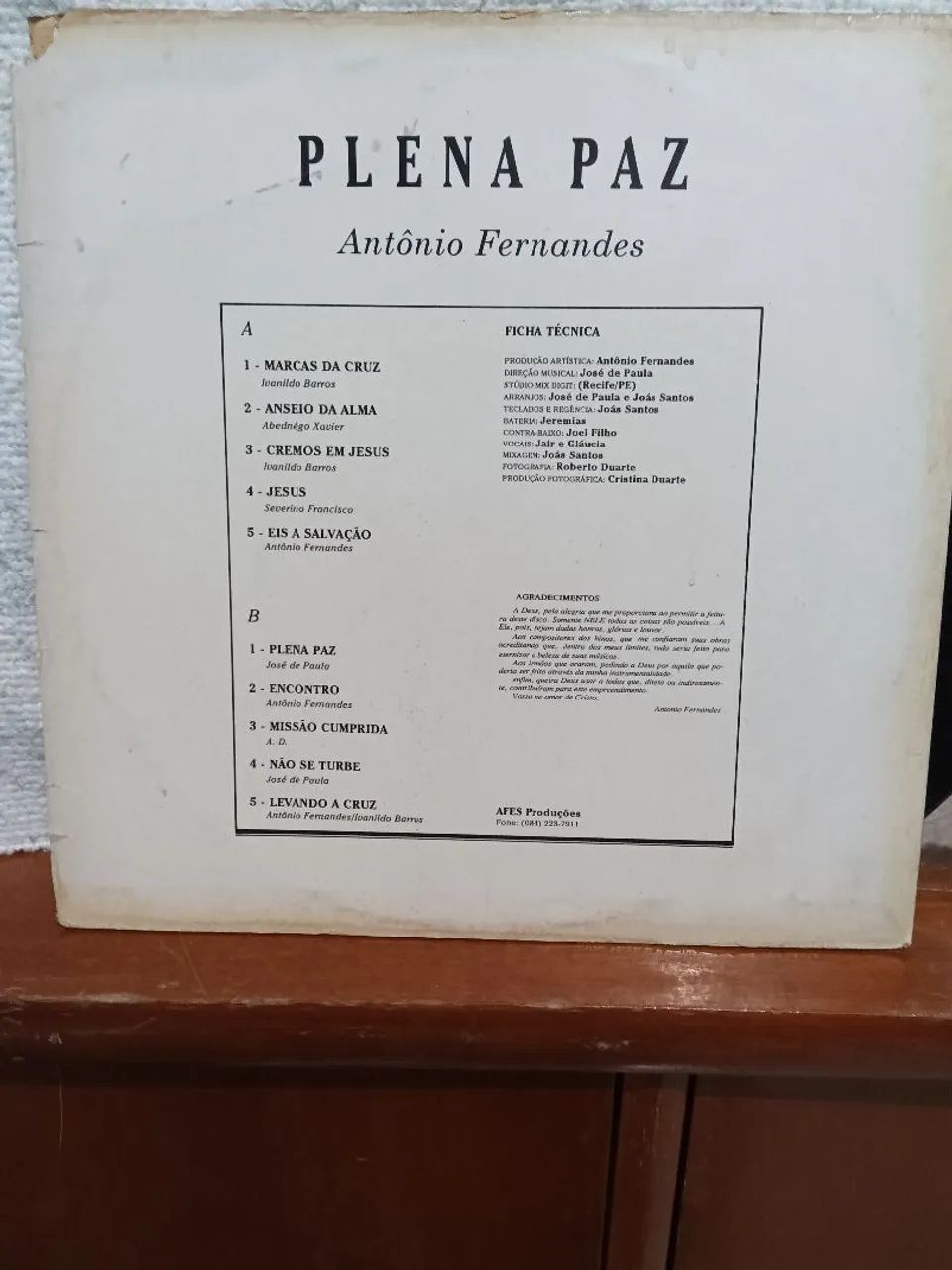 LP Antônio Fernandes/ Plena paz  - Foto 2