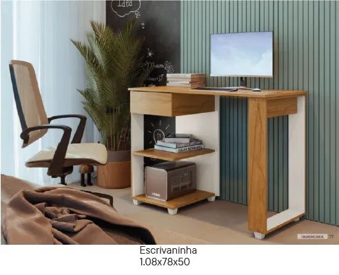 Escrivaninha Moderna Funcional - Ideal para Estudos e Home Office - Foto 3