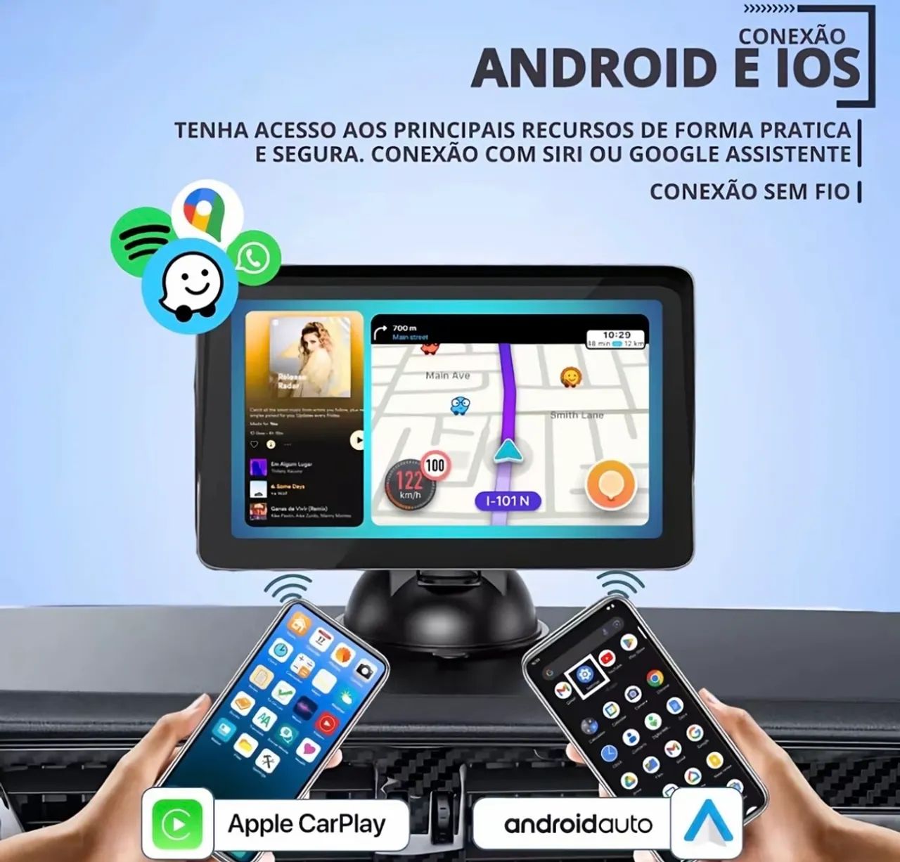 Central Multimídia Carplay 7 - Foto 4