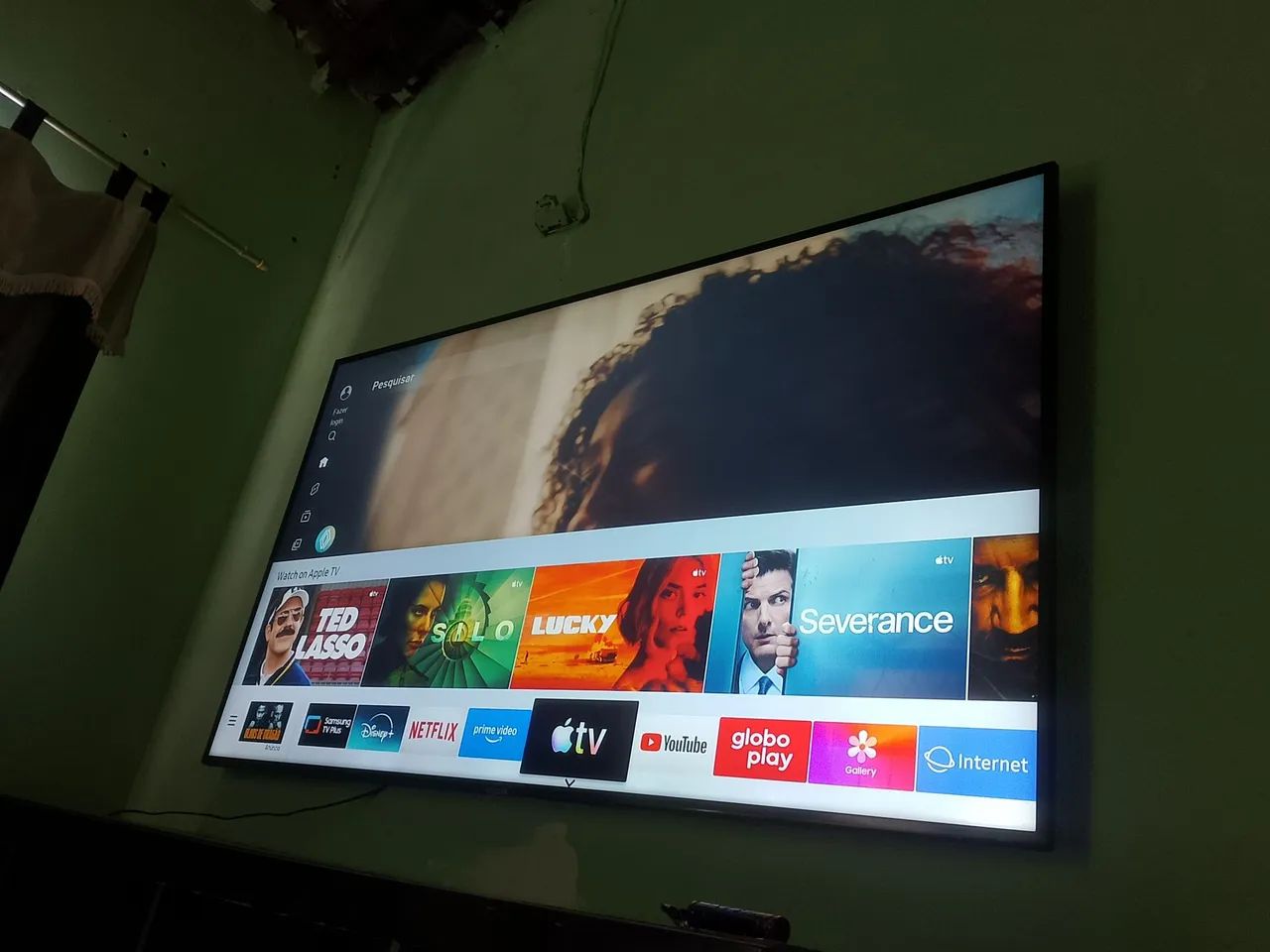 Televisão de 75 polegadas nova troco em moto 125 150 e 160 - Foto 2