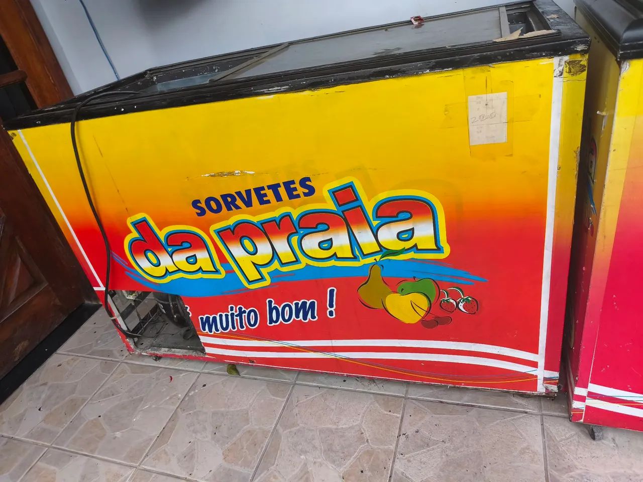 Freezer Horizontal tampa de vidro 