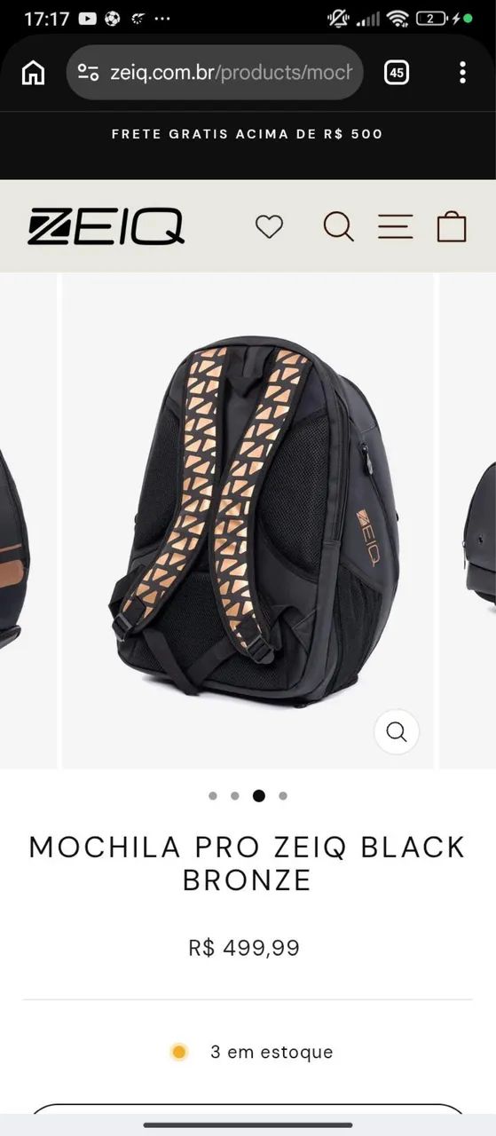 Mochila Pro Zeiq black nova? - Bolsas, malas e mochilas - Bacabal