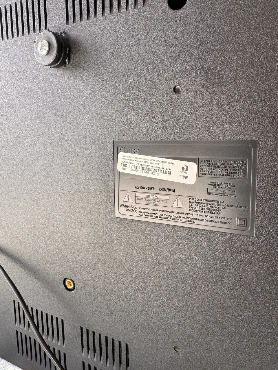 TV 55 polegadas Philco 4k UHD Dolby Audio vidro vazado - Foto 3