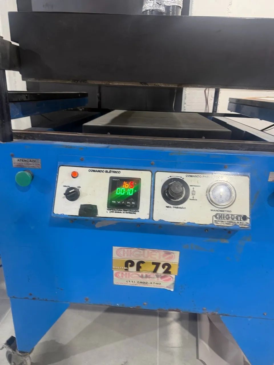 PRENSA PNEUMÁTICA CHIGUETO PF 72 - 100 × 80 CM - Foto 4