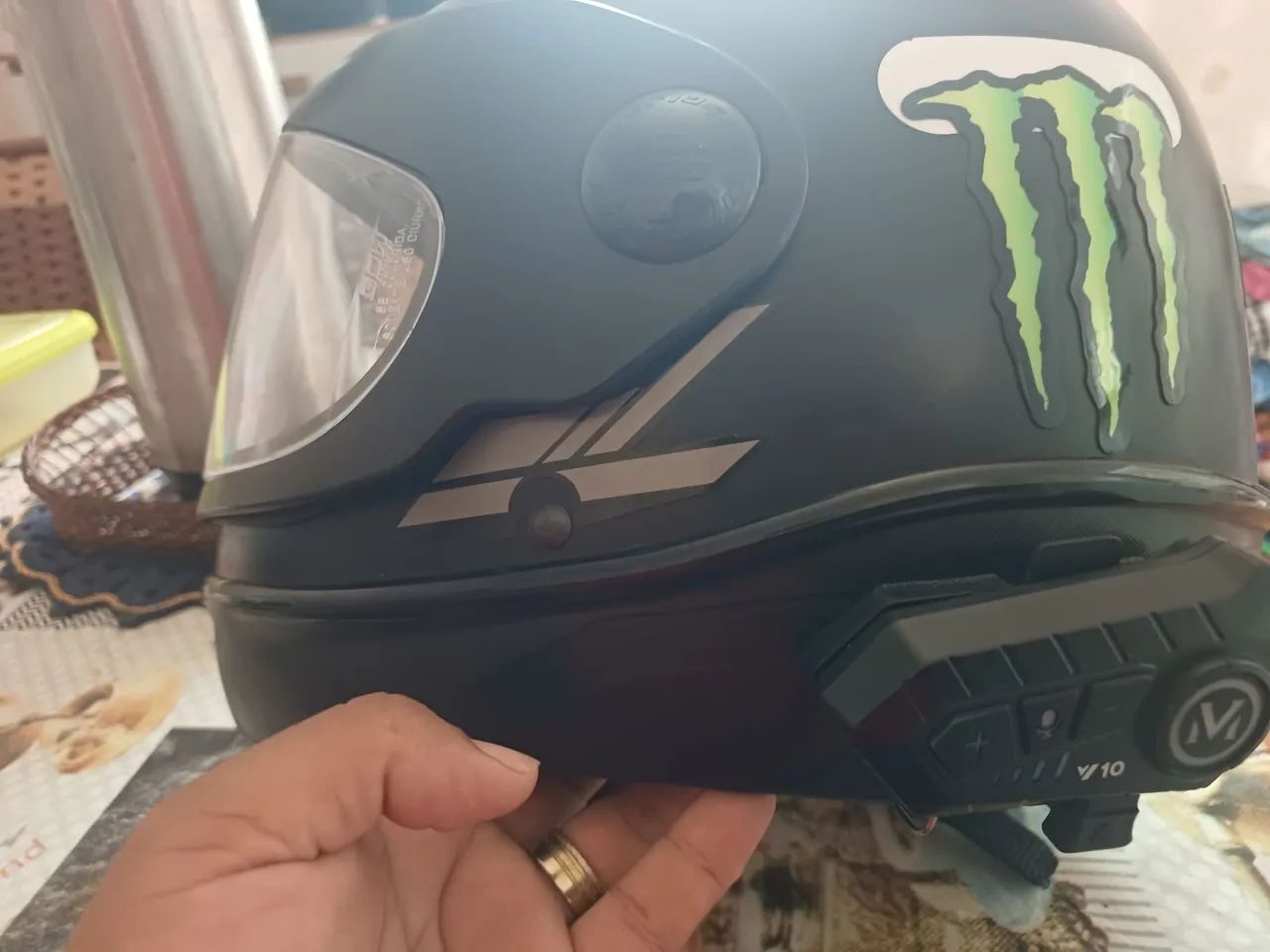 Capacete Gow Automático Tamanho 62 com Intercomunicador  - Foto 5